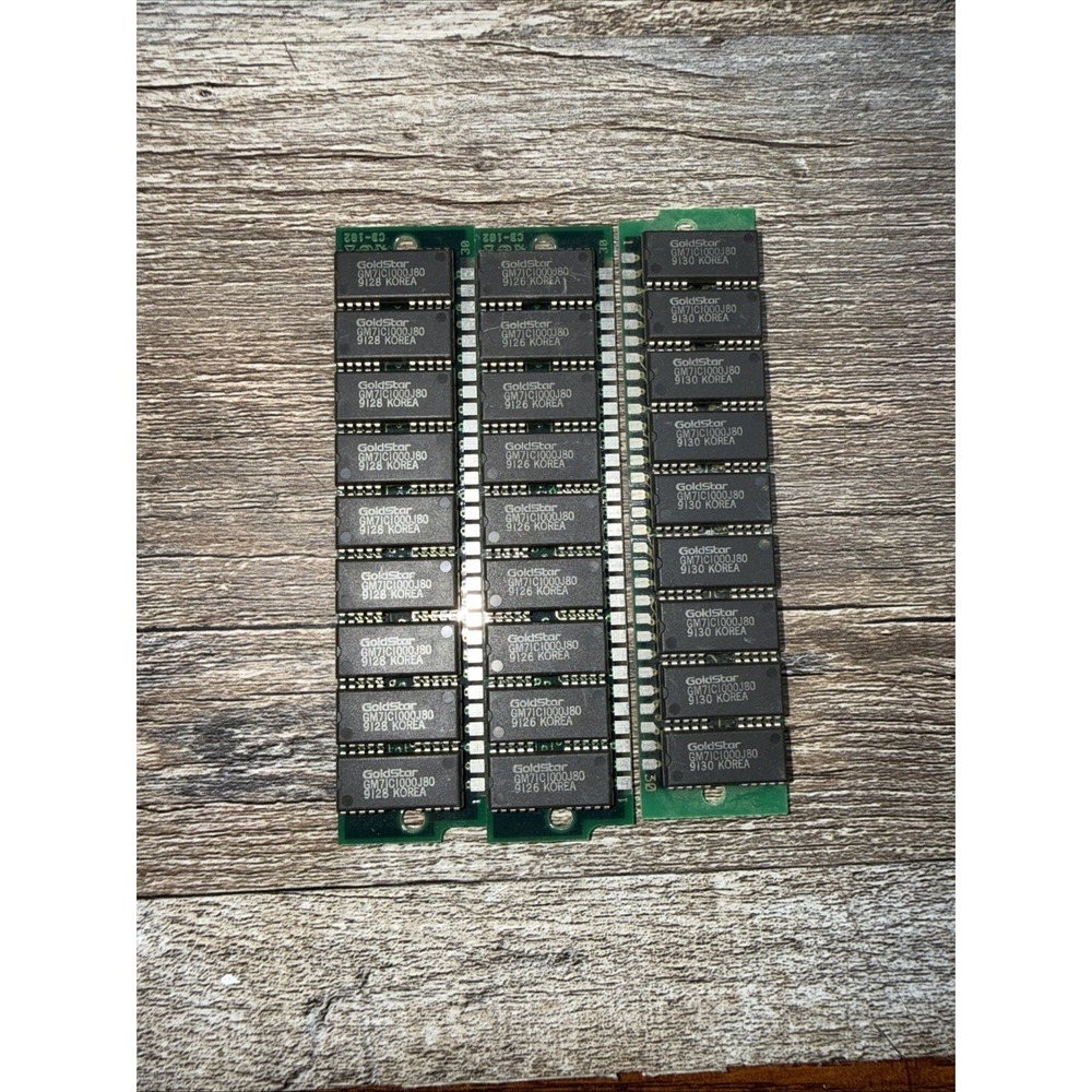 MPM MEMORY GOLDSTAR GM71C1000J80 KOREA  ram memory / Bundle Of 3 / Untested